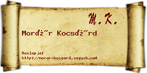 Morár Kocsárd névjegykártya